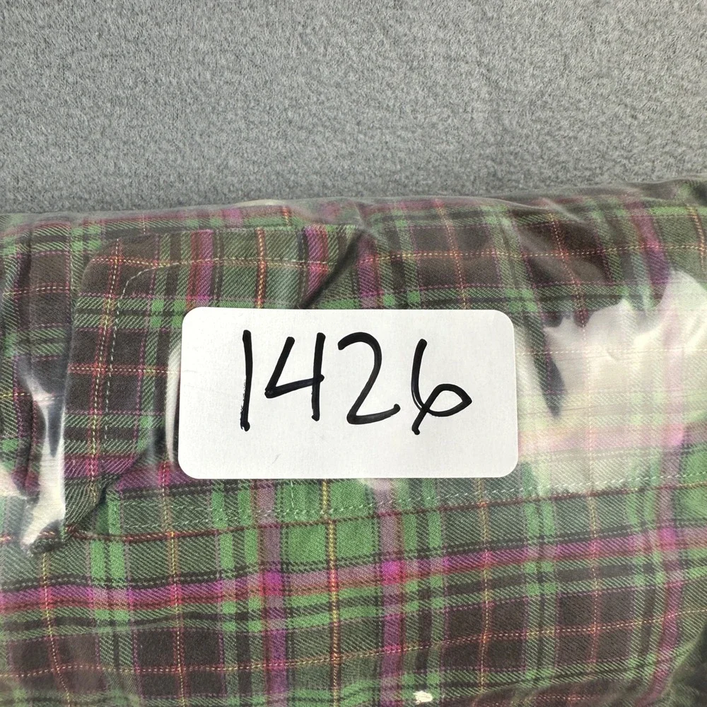 Polo Ralph Lauren Whitfield Classic Fit Green Purple Plaid Cotton Shirt Mens XL